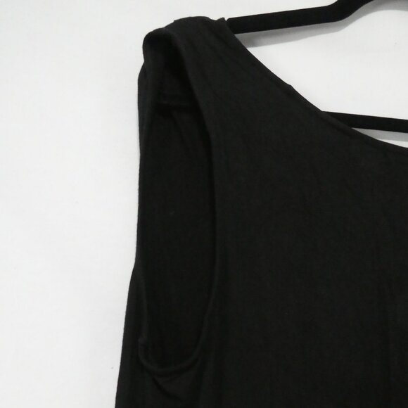 ADDITION ELLE | 1X | Black Sleeveless Top With Lace Trim Hem - Picture 9 of 14